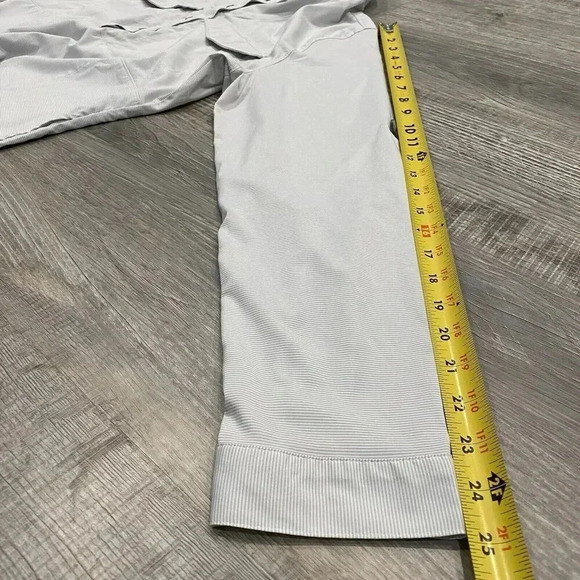 Mountain Hardwear Citypass Shirt Womens Large Gray Popover Striped Roll Tab EUC - Picture 14 of 16